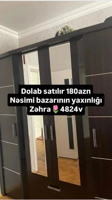 işlənmiş şkaflar: İşlənmiş, Düz dolab, Dolab-asılqan — 1