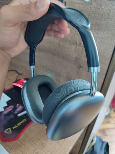 микрофон наушник: Bluetooth qulaqlıq – over-ear dizayn - Metalik-boz oval kasalar və — 3