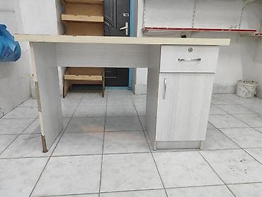stul stol: Ofis/iş masası – sağ tərəfdə çekmece və dolablı - Material — 1
