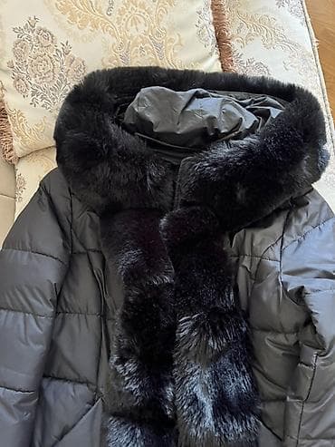 əskər geyimi: Qadınlar üçün uzun qış palto ölçü L - Rəng: qara - Model: quilt (romb — 2