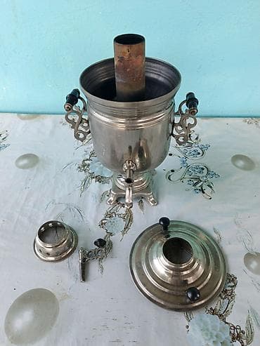 samovar 5l: Samovar, səyahət üçün, kiçik. 3 lt. Tam salamat — 2