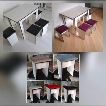 Taburetlər: *✨Metbex Desti (4taburetka) 70 Azn* ✨ -Masa olcu 90*60 hundurluk 75