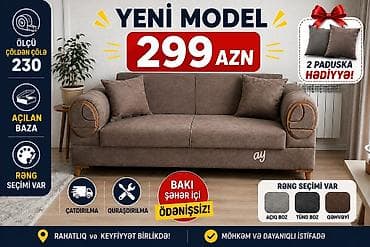 Divanlar: Yeni model divan – 230 sm (çöldən-çölə). - Açılan baza - Rəng seçimi — 1