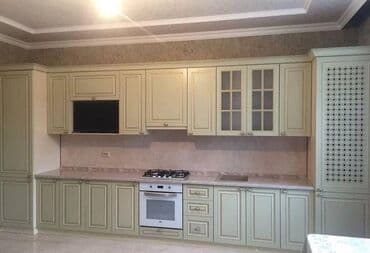 кухонная мебель на заказ в баку: Кухонный гарнитур на заказ, Самозакрывающие петли, МДФ, Нет кредита, Бесплатная доставка — 6