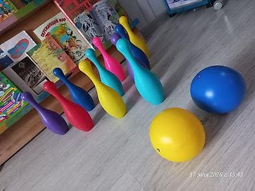 usag maneji: Uşaq boulinq dəsti – rəngarəng plastik Məzmun: - 10 ədəd rəngli kəgəl — 2