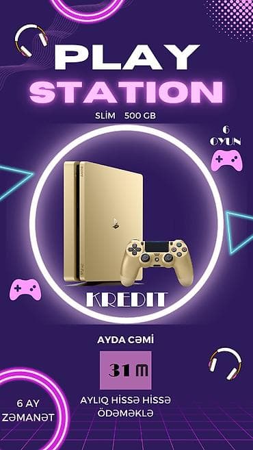 PlayStation Slim oyun konsolu – 500 GB yaddaş Xüsusiyyətlər: - Slim