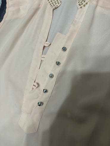 mayka modelleri: Qolsuz qadın bluzası - Rəng: Açıq şaftalı (pudra tonları) - Parça — 4