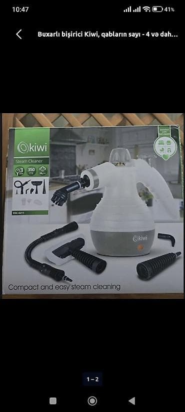 tefal utuler: Kiwi KSC-4211 buxarlı təmizləyici - 3 bar təzyiqli buxar - 350 ml su — 1
