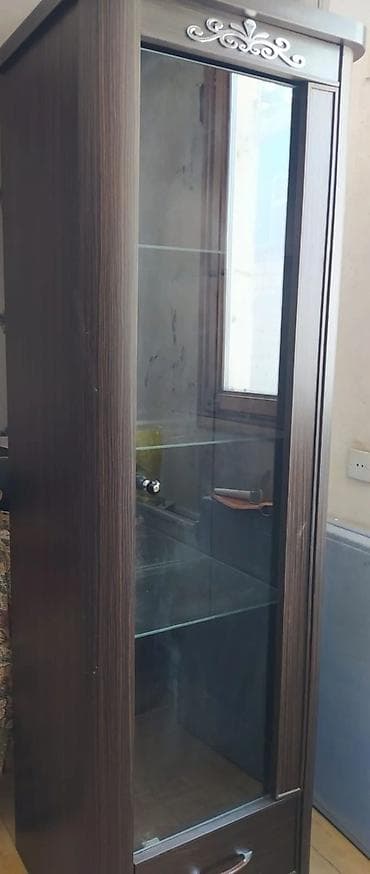 televizor mebeli: Qonaq otağı və yataq otağı üçün tünd ağac rəngli mebel dəsti Dəst — 5
