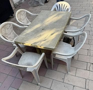 Balkon üçün, İşlənmiş, Açılmayan, Kvadrat masa, 6 stul lalafo.az -da Balkon üçün, İşlənmiş, Açılmayan, Kvadrat masa, 6 stul