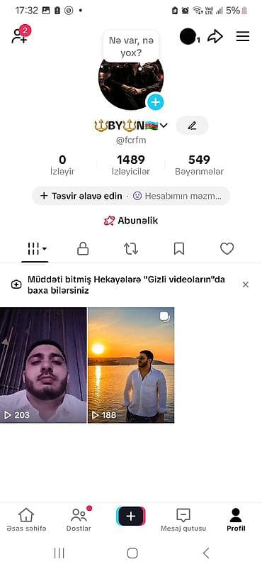video editor: Xidmət: Sosial şəbəkə hesabının inkişafı və canlı yayım dəstəyi — 2