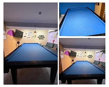 бильярдный стол купить в оше: Bilyard masası – mavi örtüklü, qara oyun daşlarda usdunde verilecek — 1