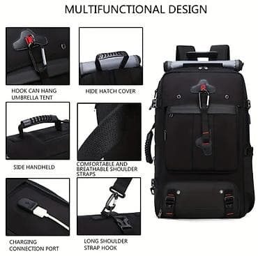 qara canta: Səyahət üçün ideal seçim. 👍🏻 Çoxfunksiyalı səyahət/şəhər çantası – 3 — 2