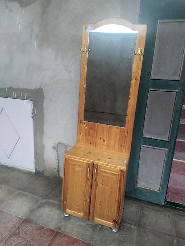 2el dolablar: 2 qapılı, Güzgülü, Qəhvəyi, Digər material, Açılan, Düz dolab — 3