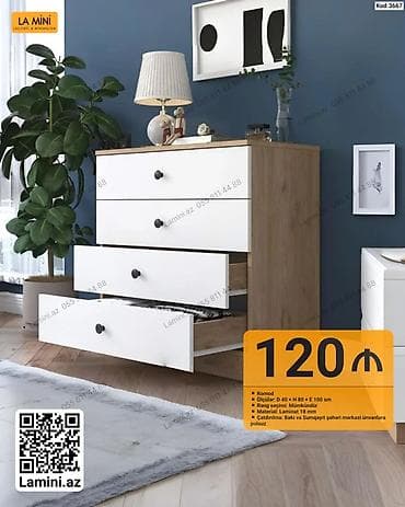 LA MINI Komod - Kod: 3667 - Ölçülər: D 40 x H 80 x E 100 sm -