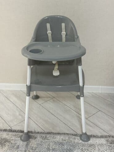 uşaq oturacagi: Uşaq yemək stulu - Rəng: boz - Material: möhkəm plastik — 1