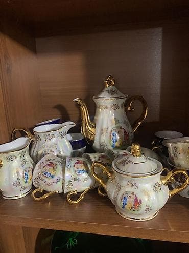 Çay dəsti, rəng - Ağ, Farfor