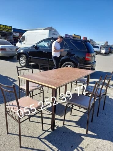 metbex mebileri: Mətbəx üçün, Yeni, Açılmayan, Dördbucaq masa, 2 stul — 17