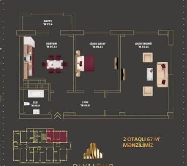 podmayak mənzillər: M. Həzi Aslanov, 2 otaqlı, Yeni tikili, m. Həzi Aslanov, 67 kv. m — 13