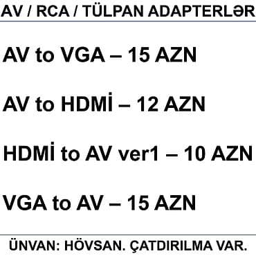 mac mini: Adapterlər/Konverterlər (Çeviricilər) 📍Ünvan: Bakı şəh, Suraxanı ray — 9