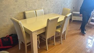 rattan stol: Klassik üslubda qonaq otağı mebel dəsti - Vitrin şkaf: Şüşə qapılı — 6