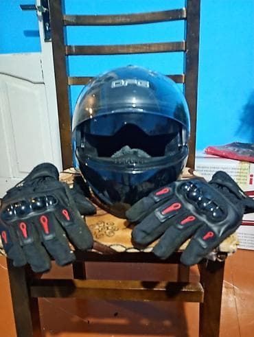 sukutur motor: DFG motosiklet dəbilqəsi + qoruyucu əlcək dəsti - Brend: DFG - Növ — 4