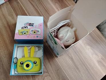 lazer lampasi: Uşaq fotoaparatı + LED şarj olunan masa lampasi. Ikisi da ideal — 2