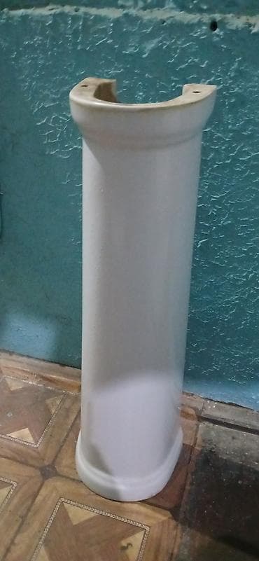 Lavabo üçün keramik postament (ayaq) - Material: ağ keramik/faian­s -