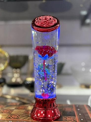 Постельное белье: Məhsul: LED işıqlı dekorativ “gül lava lampası” Gül işıqlı suvenir — 1