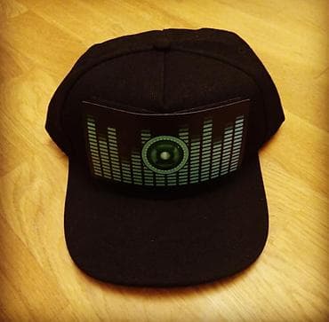 Головные уборы: LED kepka - Qara snapback üslubunda kepka, düz vizorlu - Ön hissədə — 2