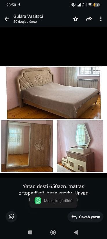 Yataq desti 650azn. matras ortopedikdi. baza yoxdu. Unvan lalafo.az -da Yataq desti 650azn. matras ortopedikdi. baza yoxdu. Unvan