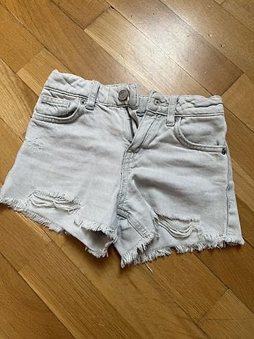 ZARA uşaq şortiki - Model: denim şort - Rəng: açıq boz/açıq mavi