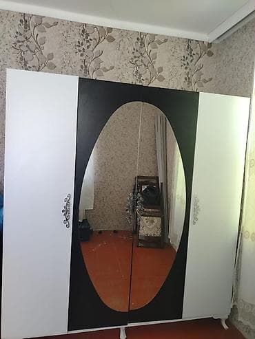 skaf: 4 qapılı, Güzgülü, Rəngli, Digər material, Açılan, Düz dolab — 1