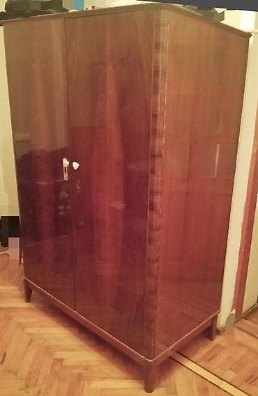 2 qapılı, Qəhvəyi, Taxta, Açılan, Düz dolab