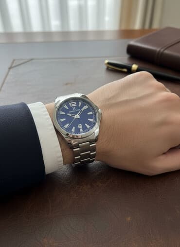 budilnik saat: Qol saatı, rəng - Mavi — 2