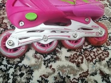 Roliklər: Uşaq üçün təkərli konki (inline skates) - Rəng: çəhrayı/yaşıl — 3