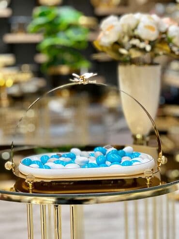 wirniyat: Tort və şiriniyyat qabı, rəng - Ağ, Farfor, Türkiyə — 1