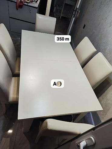 Açılan, Dördbucaq masa, 6 stul