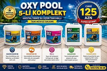 eşşək sutu: 💧 OXY POOL Hovuz Dərmanları – 5-li Tam Komplekt ✅ Hovuz suyunun tam — 1