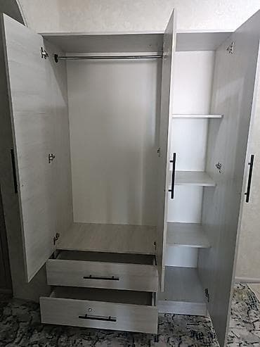 asilqan: 3 qapılı, Güzgülü, Boz, Açılan, Düz dolab — 3