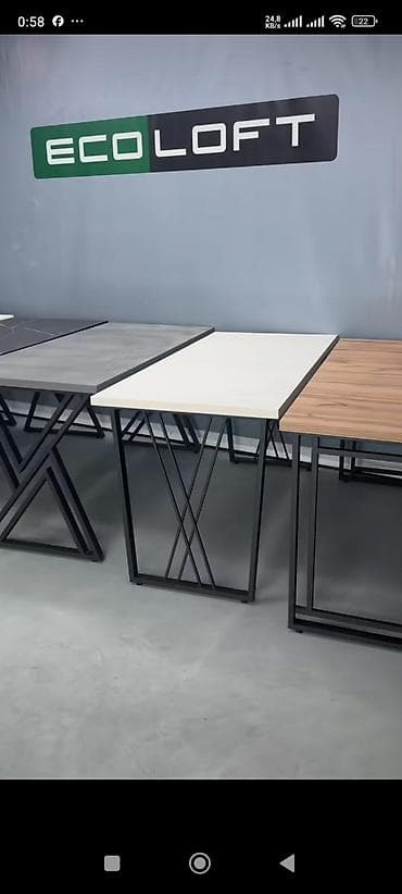 sdol: Düz masa, Stulsuz, Polkasız, Siyirməsiz, Azərbaycan, Metal — 2