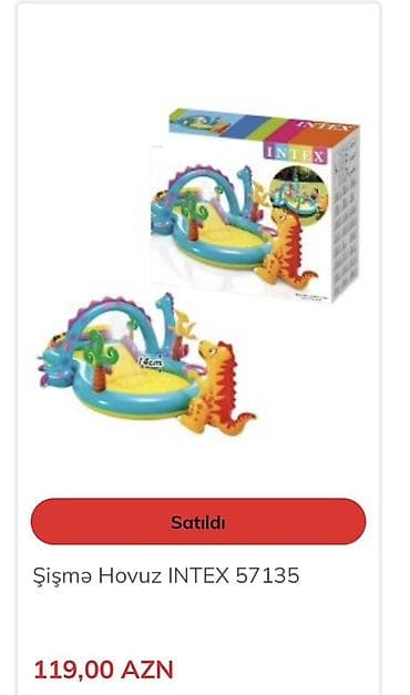 Hovuzlar: INTEX 57135 Dinoland Play Center uşaqlar üçün nəzərdə tutulmuş — 2