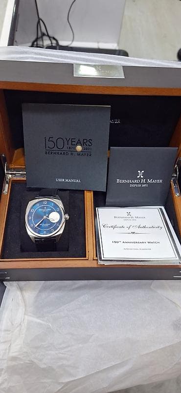 telfon saat: Qol saatı, Bernhard Mayer, rəng - Mavi — 4