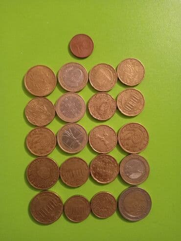 gerpli qepik: EURO sikkələri dəsti – ümumilikdə 21 ədəd. Tərkib: - 1 EURO: 1 əd. - — 2