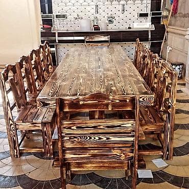 step deke: Mətbəx üçün, Açılmayan, Dördbucaq masa, 8 stul — 2