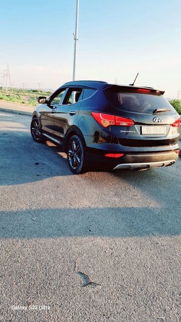 led işıqlar: Hyundai Santa Fe – qara rəngli, şəhər və uzun yola uyğun komfortlu — 4