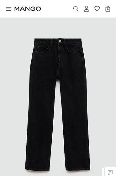 Личные вещи: Брюки, Mango, L, цвет - Черный — 2