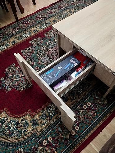 rəsim seti: Jurnal masası, Transformer, Laminat, Dördbucaq masa — 2