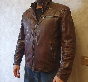 dəri kurtka kişi: Kişi dəridən gödəkçə,fevral ayi Almaniyada alinib - Material: təbii — 9