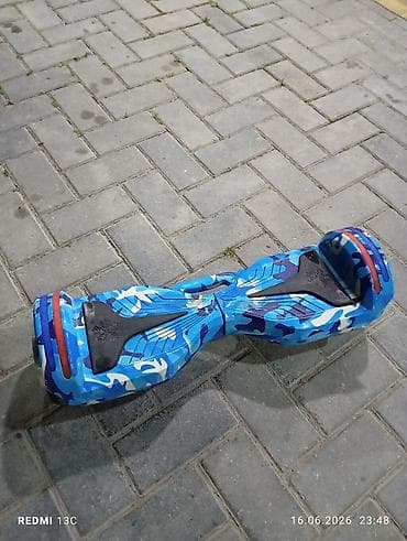 Elektrikli hoverboard – 6.5" təkərlər, LED işıqlı - Korpus: mavi — 4